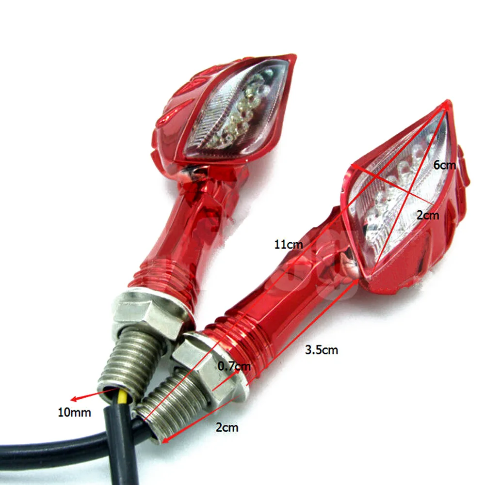 1 Pair Motorcycle Turn Signals Light LED Tail Lights Indicators for Motorbike Tail Light Custom For 10MM Moto model