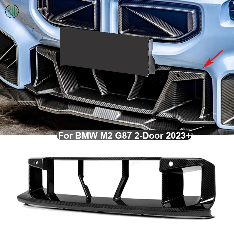 Dry Carbon Fiber For BMW M2 G87 2022+ Front Intake Grille Air Vent Cover Trim Foglamp Mesh Frame Body kit Upgrade Body kit