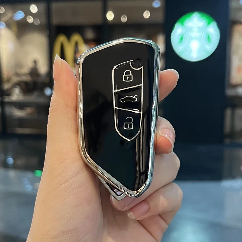 حافظة مفاتيح السيارة لسيارة VW Volkseagen Golf 8 ID.3 ID.4 MK8 Cupra Skoda Octavia A8 SEAT Leon MK4 2020 - 26 Formentor Tarraco Fashion TPU #2