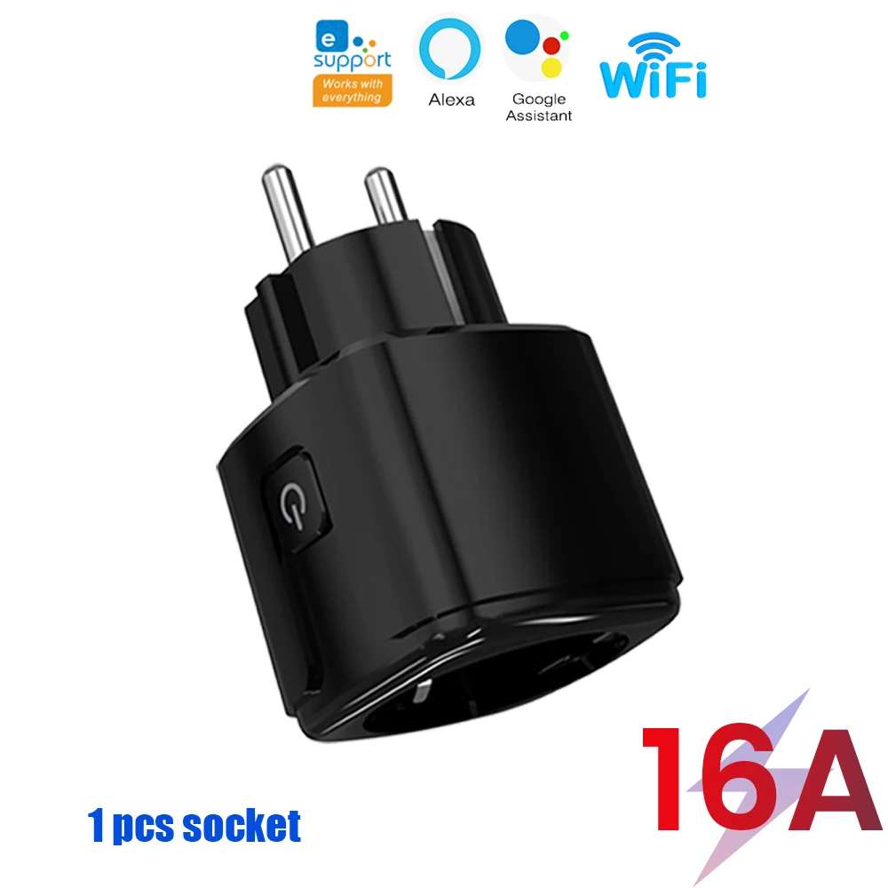 Tuya Smart Socket WiFi-afstandsbediening EU-stekker met energiemonitoring 16A/20A Spraakbesturing Google/Alexa Tijdgestuurd - afbeelding 2