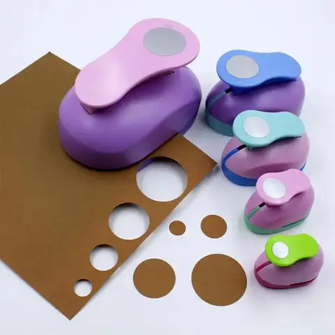 8-50mm Circle Paper Punch, Random Color Craft Puncher for Scrapbooking & DIY Projects,Cutting Hole Punch Rounder Cutter