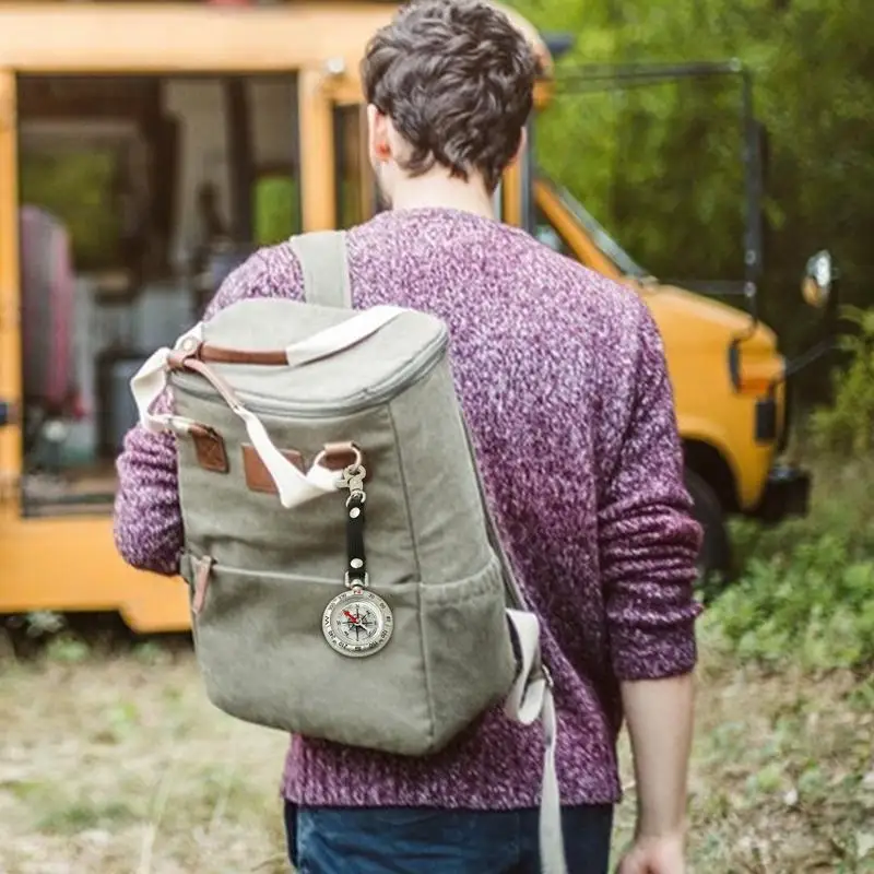 Mini bussola di sopravvivenza portatile campeggio all'aperto escursionismo bussola tasca navigatore bussola portachiavi attrezzatura per arrampicata all'aperto