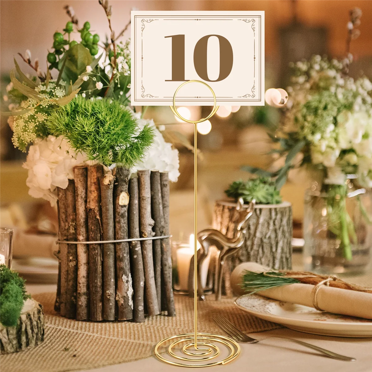 Table Number Holders 10Pcs - 8.75 Inch Place Card Holder Tall Table Number Stands for Wedding Party Graduation Reception