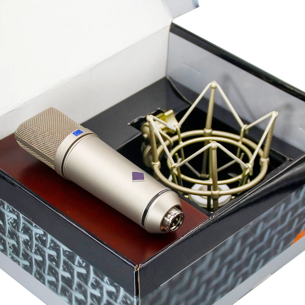 High-End UI87 Series Condenser Mic Large Diaphragm Studio Recording Microphone for Podcast