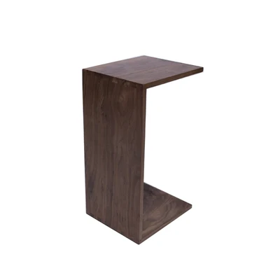 Best Quality Imported Wooden Computer Table Modern  Sofa Corner Table Black Walnut Creative Bedside Table C- shaped Coffee Table