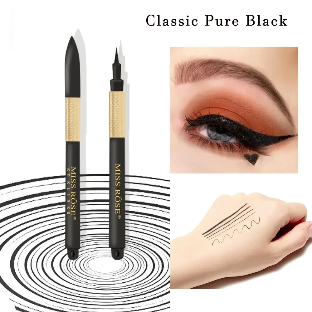 Miss Rose Natural Long-lasting Easy Color Eyeliner Black Pencil Waterproof Non-smudge Quick-drying Matte Liquid Eyleliner Pen