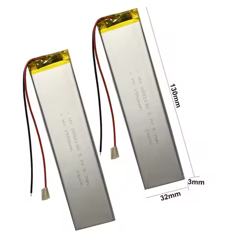 2PCS 3032130 3.7V 1800mAh Lithium Polymer Lipo Battery cells For Keychron K3 Bluetooth keyboard Car Camera recorder LED lights