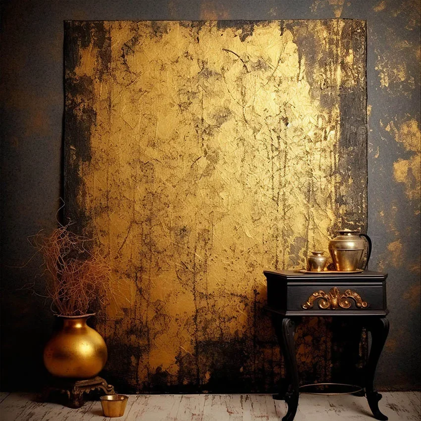 Mehofond Photography Background Black Gold Texture Wall Adult Birthday Wedding Maternity Portrait Decor Backdrop Photo Studio