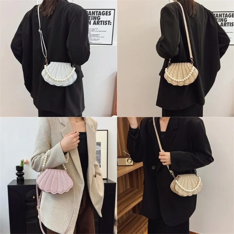 A3PE Stylowa torebka w kształcie skorupy w kształcie torebki na ramię dla kobiet odpowiednich na każde wydarzenie