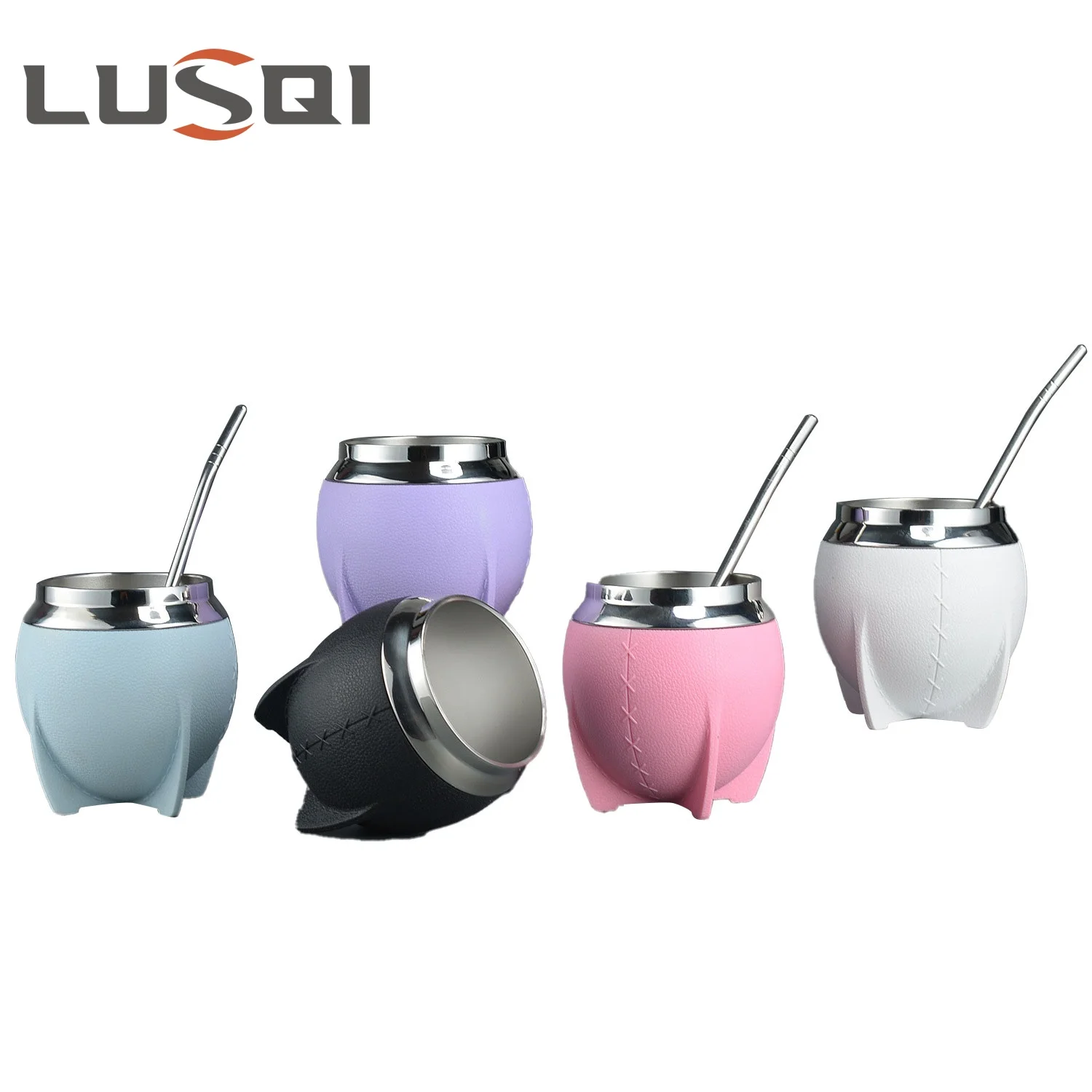 

LUSQI 1PC Yerba Mate Cup Comes With 1 Straw Portable Gift Insulation Stainless Steel Water Bottle Suitable For Indoor Family