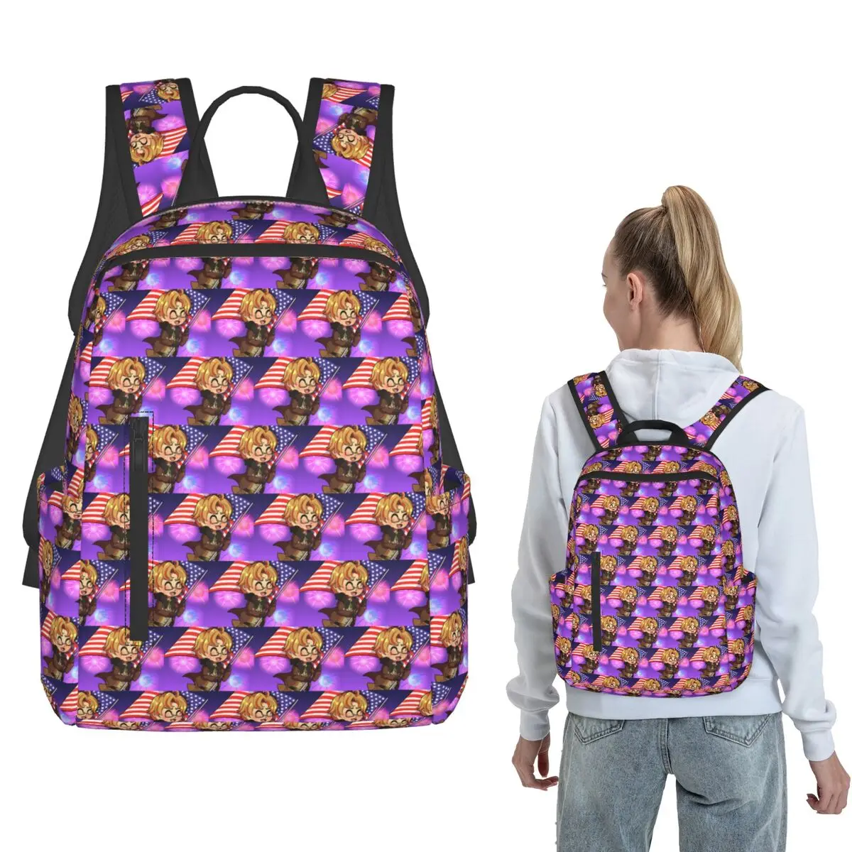 

APH America Backpack Daypack Boys Girls BookBag School Bag Shoulder Bags for Men Women