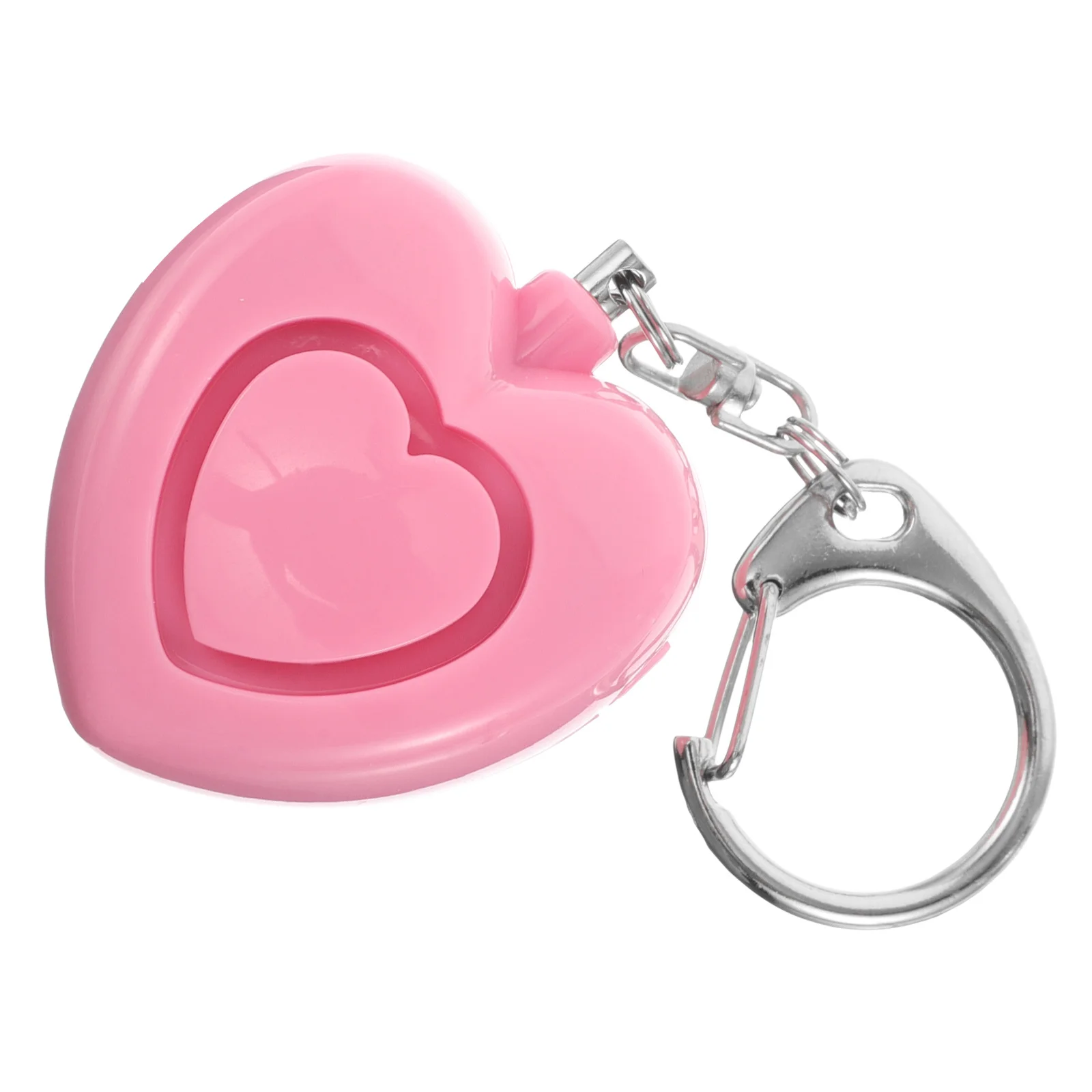 Heart Shaped Personal Safety Alarm LED Light High Decibel Emergency Alarm Portable Keychain Secure Outdoor Loud Sound Device