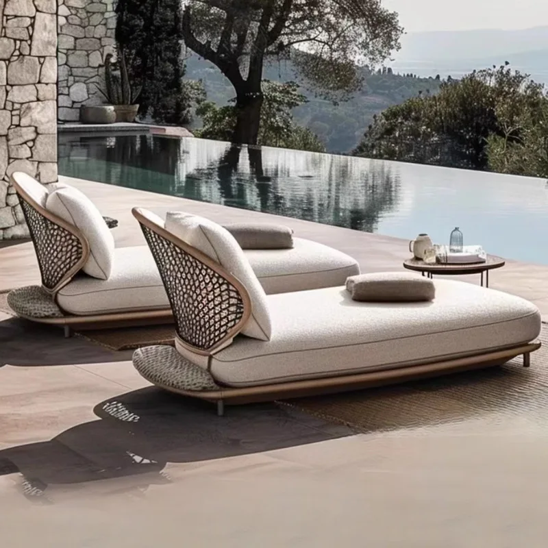 

-Border Hotel Outdoor Recliner Beach Chair Sales Office Courtyard Garden Designer Landscape Sofa Recliner Outdoor