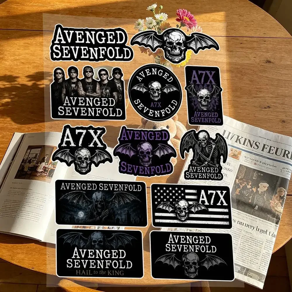 A-Avenged S-Sevenfold  Decal Set High Quality Printed and Cut Stickers Motorcycle Sticker