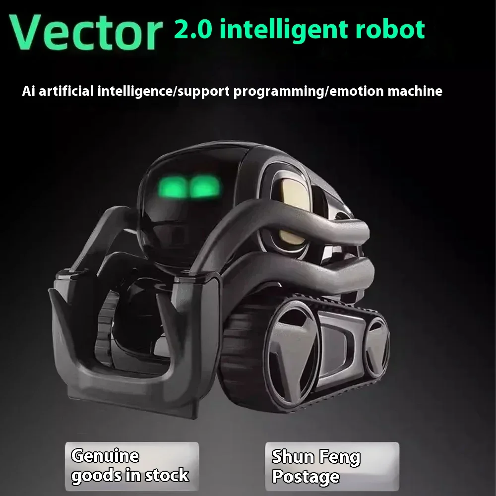 Smart Vector 2.0 Robot Electronic Pet Sequence Emotional Ai Robot Machine Weather Alarm Clock 1080p Robots Desktop Ai Pets Toys