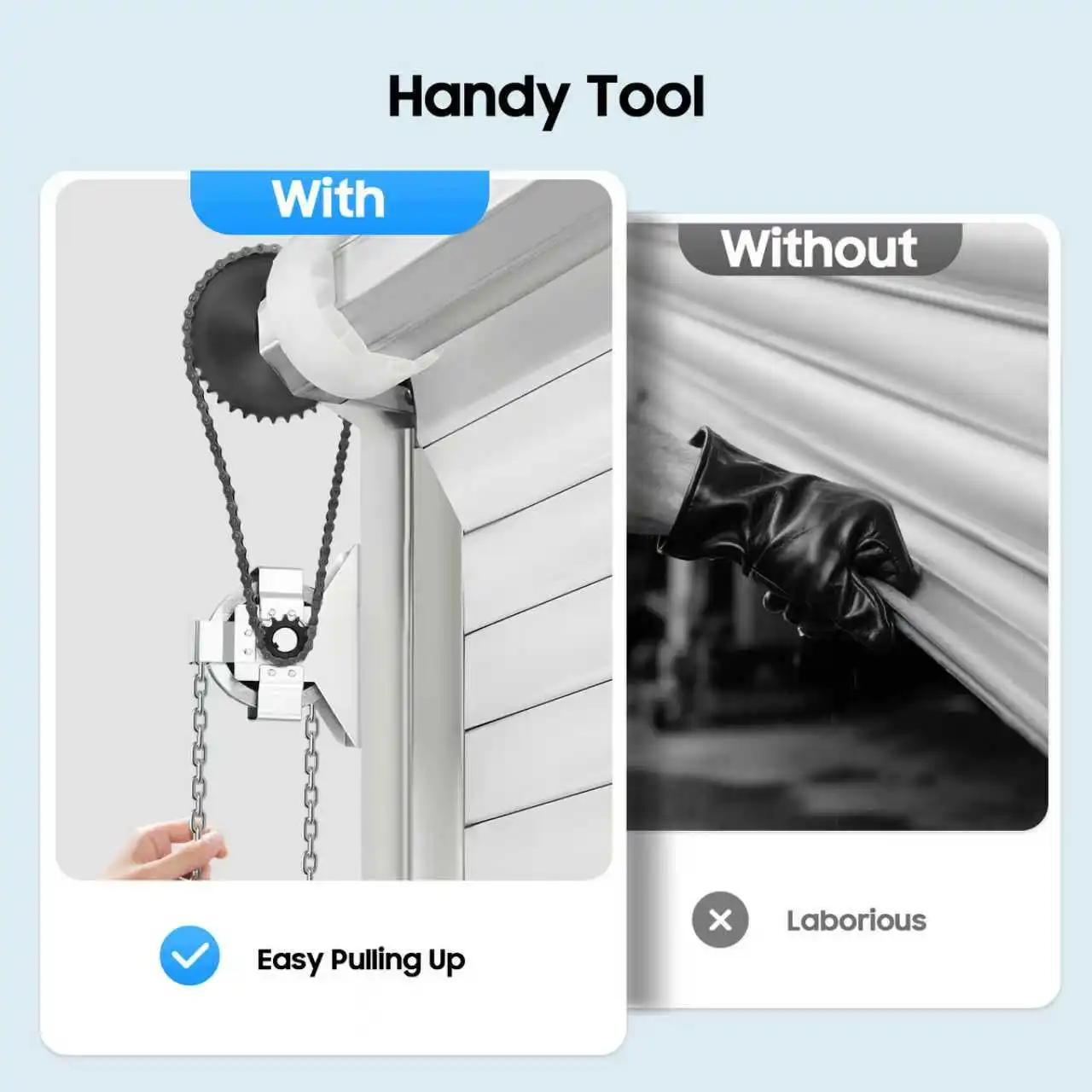 Цепной подъемник для открывания колонкового вала гаражной двери, емкость 330 фунтов, цепь соотношения 3:1, 26 футов для складского подъемника рольставней