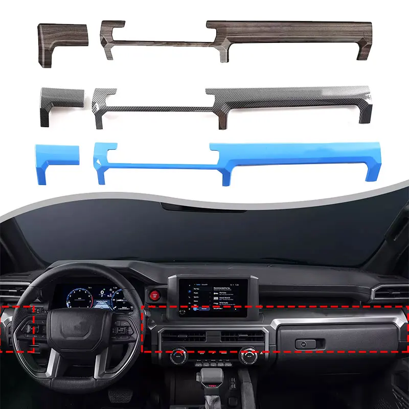 

For Toyota Tacoma 2024 2025 Interior Dashboard Center Console Dashboard Strip Decor Trim Front Air Conditions Vent Outlet Cover