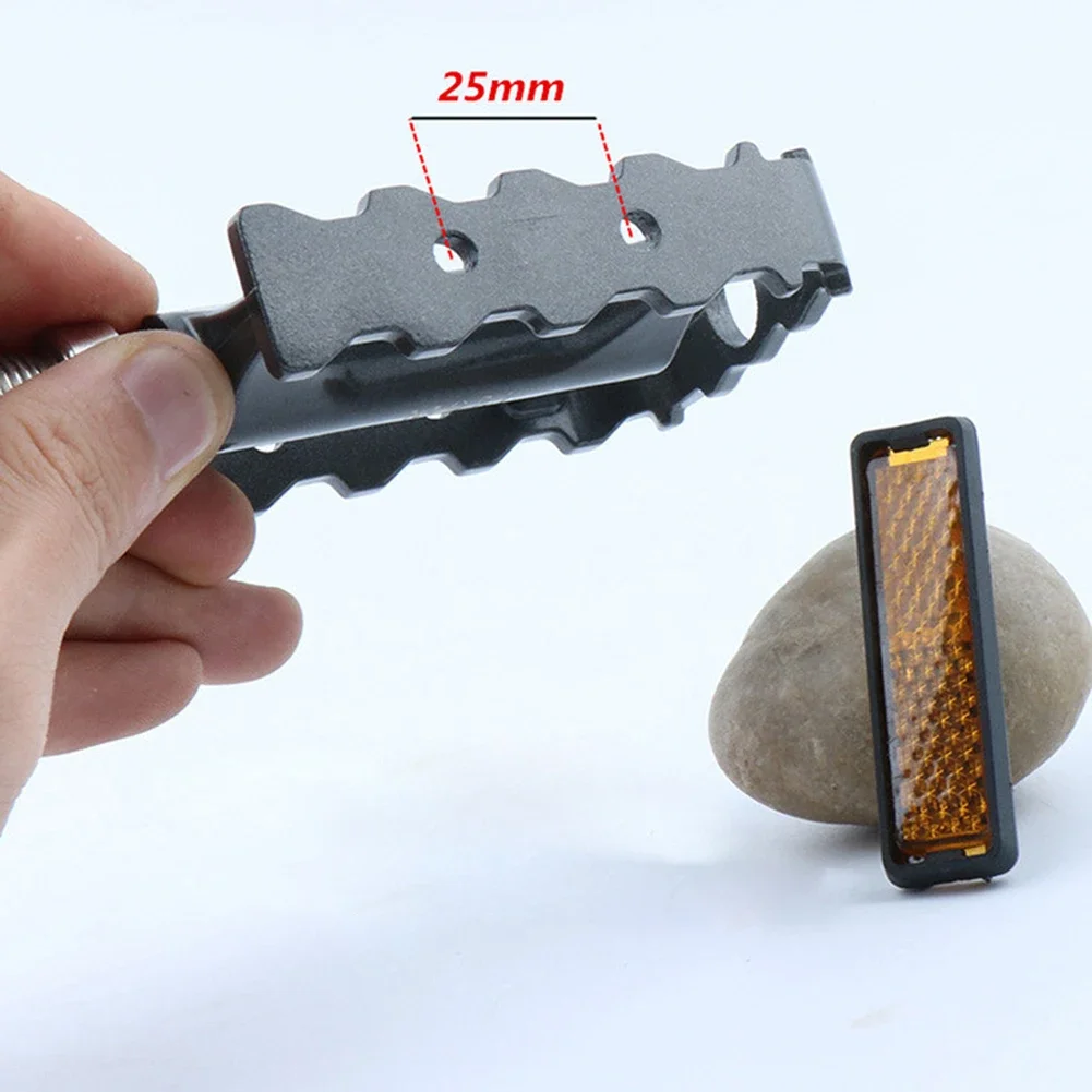 4pcs Pedal Reflectors Reflective Block Waterproof With Mounting Holes Night Safety Reflect Light Riding Supplies