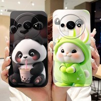 For Xiaomi Redmi A3 Case 2024 Cute Panda Rabbit Soft Silicone Matte Cover For Xiomi Redmi A3 RedmiA3 Fundas Poco C61 C 61 Bumper