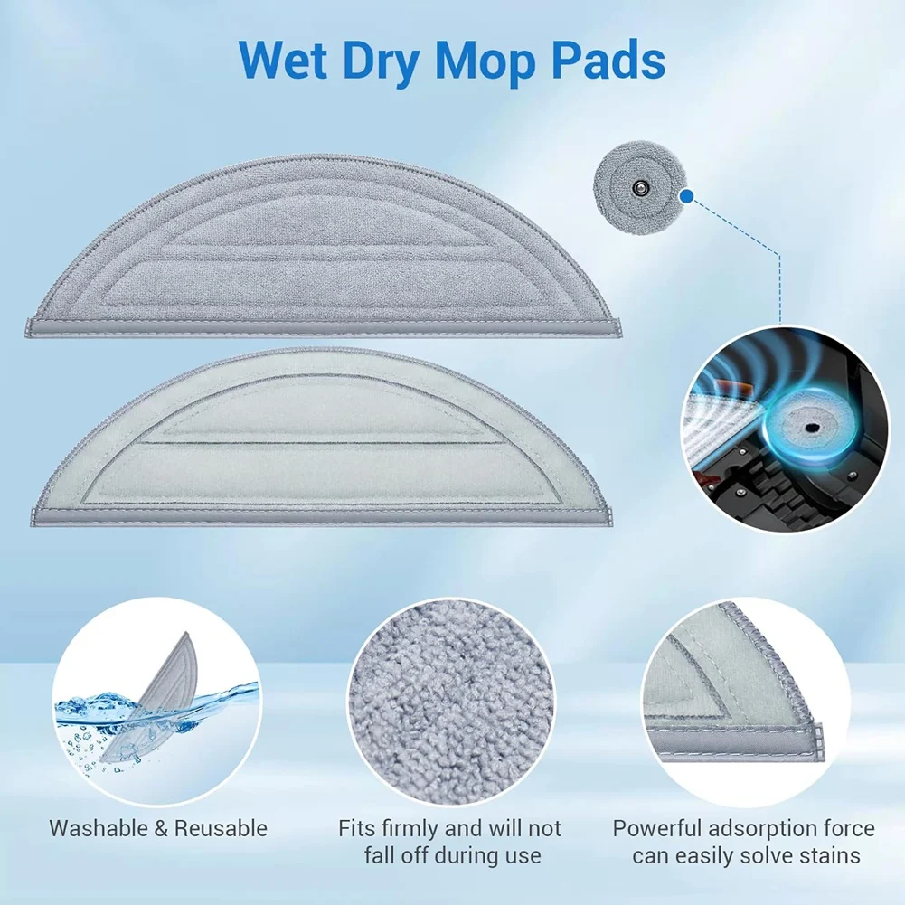 

ABVI-Accessories For Roborock Saros 10 / S9 Maxv Ultra For Roborock S9 Maxv Ultra Main Brushes Mop Cloths Filters Dust Bags