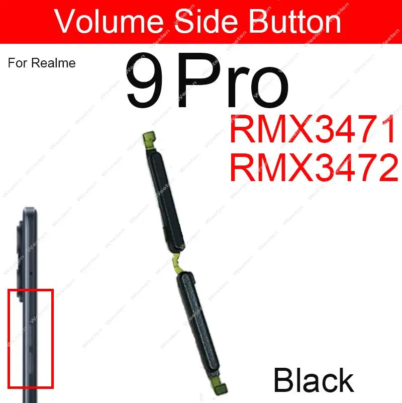 Power Volume Side Button For Realme 8 Pro 8i 8 8S 5G 9 Pro Side Key Volume Power On OFF Mini Button Replacement Spare Parts