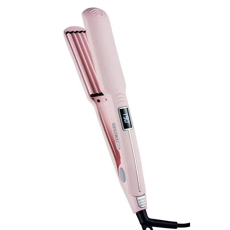High quality   New Fluffy Splint Pad Hair Root Digital LCD Hair Straightener Corn Ironing Straightener Clip