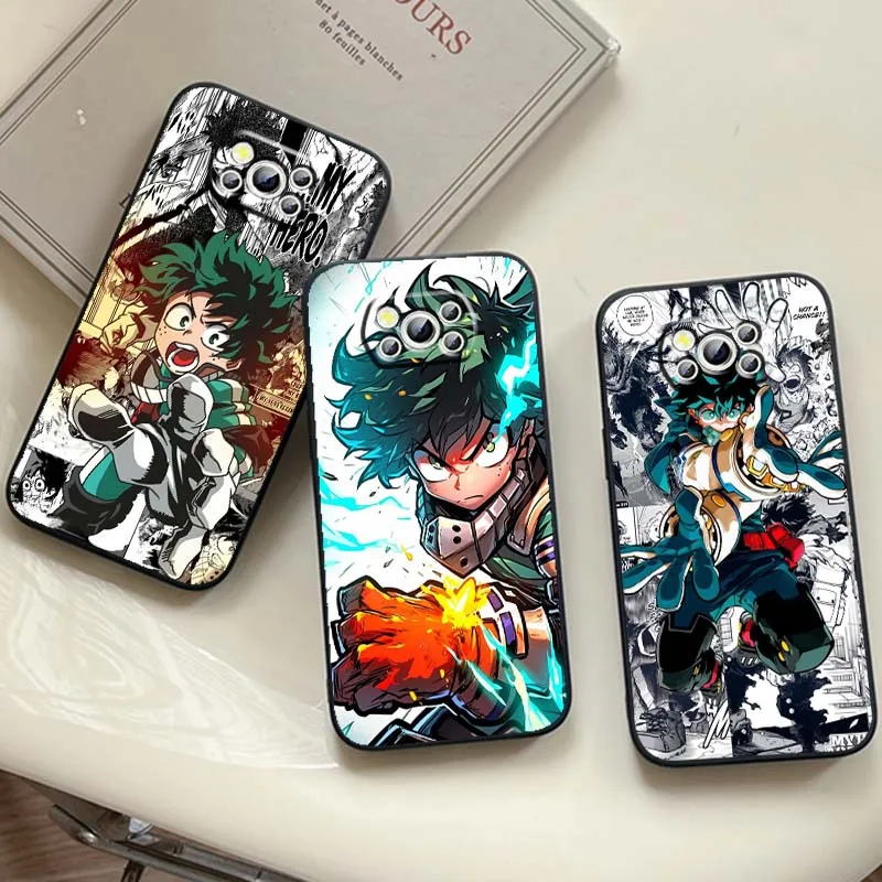 

Academia M-Midoriya Hero Cool Phone Case For Xiaomi Mi Poco F3 F4 F5 F6 X3 X4 X5 X6 X7 M3 M4 M5s M5 M6 GT Pro 5G Black Cover