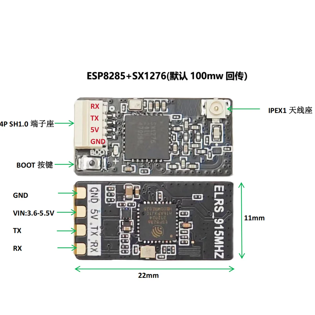 ELRS 915 MHz TX Modul Sender Kit ExpressLRS Crossfire Hochfrequenz Empfänger für FPV Quadcopter Long Range Drone DIY Teile