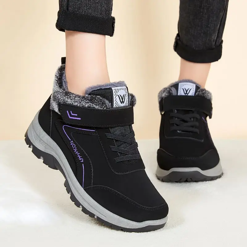 أحذية الكاحل غير قابلة للإنزلاق للرجال ، أحذية العمل والسلامة ، أحذية الثلج الدافئة للذكور ، أحذية المشي لمسافات طويلة في الهواء الطلق ، الجوارب الشتوية للأب