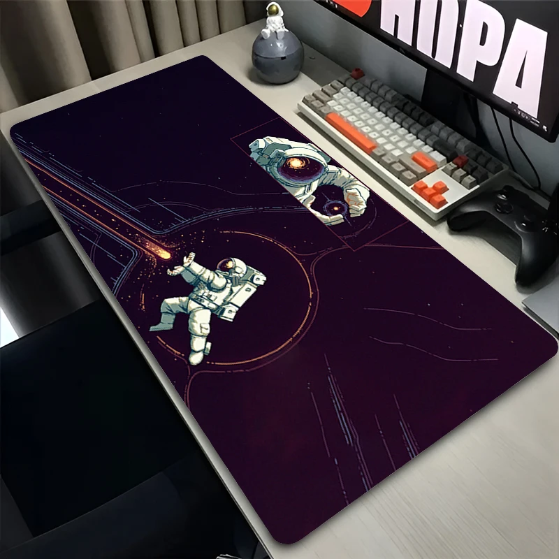 Mouse Pad Laptop Anime Extended Desktop Mat Computer Gamer HD Mousepad PC Gaming Outer Space Astronauts Accessories Keyboard Pad