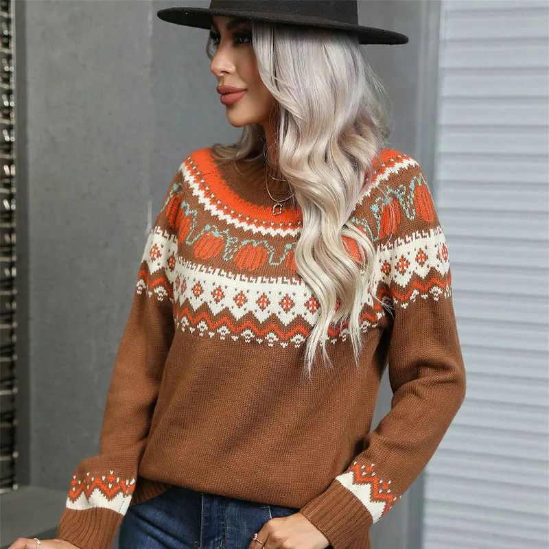 Women Casual Sweaters Christmas Knitwear Tops Female Long Sleeve Soft Warm Outerwear O Neck 2024 Autumn Winter Streetwear