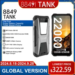 8849 Tank 22000mAh Battery Rugged Smartphone Night Vision Cellphone 22GB RAM 256GB ROM 108MP Camera G99 Mobile Phone