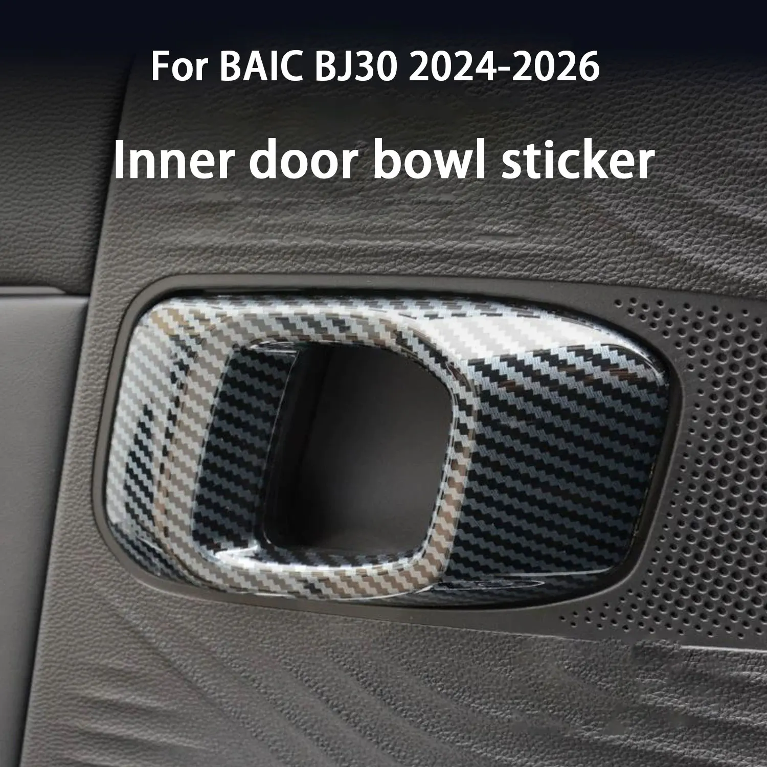 For BAIC Beijing BJ30 B30 2024 2025 ABS Car Interior Door Handle Bowl Covers Trim Sticker Auto Accessories