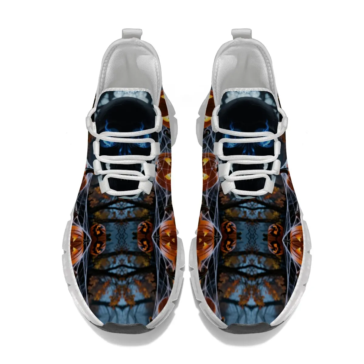 

Unisegate Casual Sports Shoes for Halloween and Christmas Dark Style Funny and Terrifying Atmosphere Woven Flat Shoes