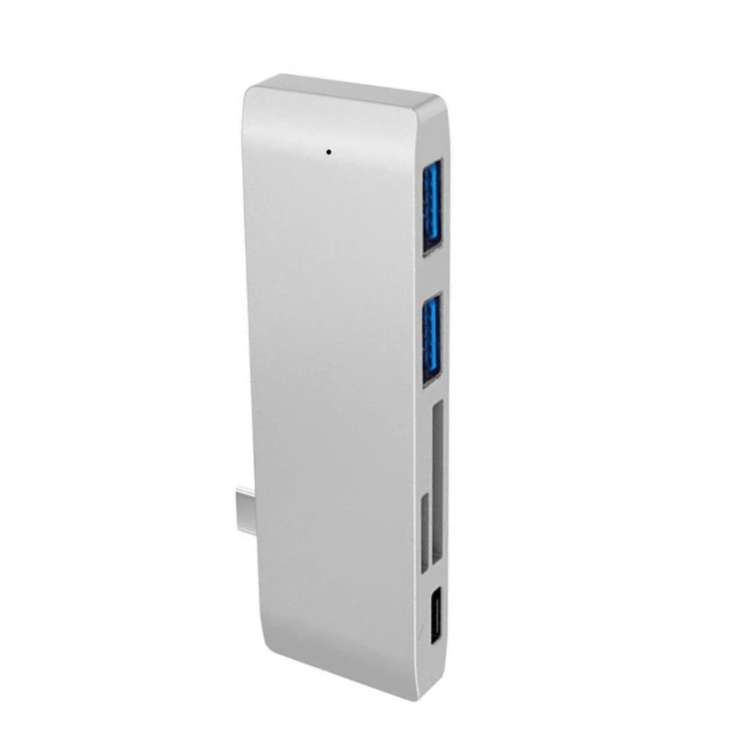 Док-станция USB C Hub 4/5 в 1 USB C Порт подачи питания USB USB C 3,5 мм Разветвитель порта кардридера для ноутбука