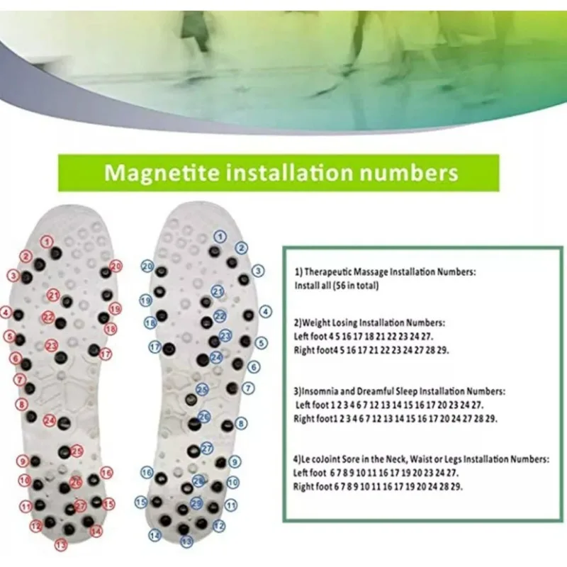 Plantillas magnéticas para masaje de pies Unisex, cuidado de los pies, adelgazamiento por acupresión, para pérdida de peso, novedad