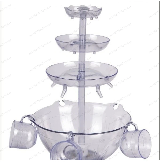 5 Glass of Red Wine Fountain Tower, Party Tasting Wine Tower, Wine Fountain Decoration