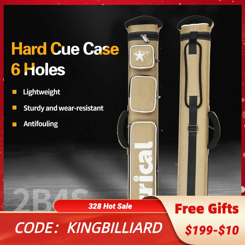 

CRICAL Billiard Cue Case 6 Holes 2 Butts 4 Shafts Blue Black High Capacity Oxford Canvas Bag Carry Sturdy Wear-resistant Case