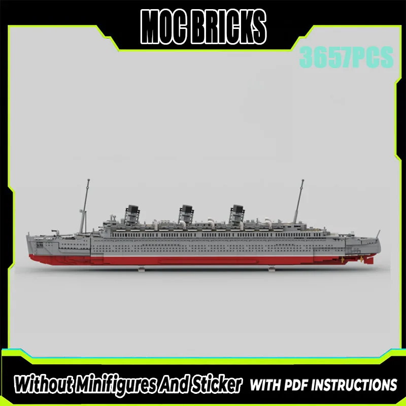 Nuovo prodotto squisito MOC Building Blocks Modello militare RMS Queen Mary Tecnologia Giocattolo modulare per bambini Set di assemblaggio fai-da-te
