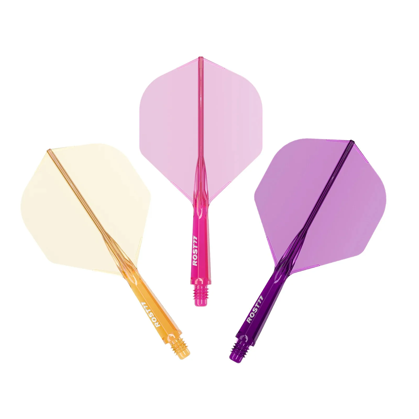 

CUESOUL ROST 77 Встроенный вал для дротика и стандартная форма для полета, набор из 3 прозрачных цветов