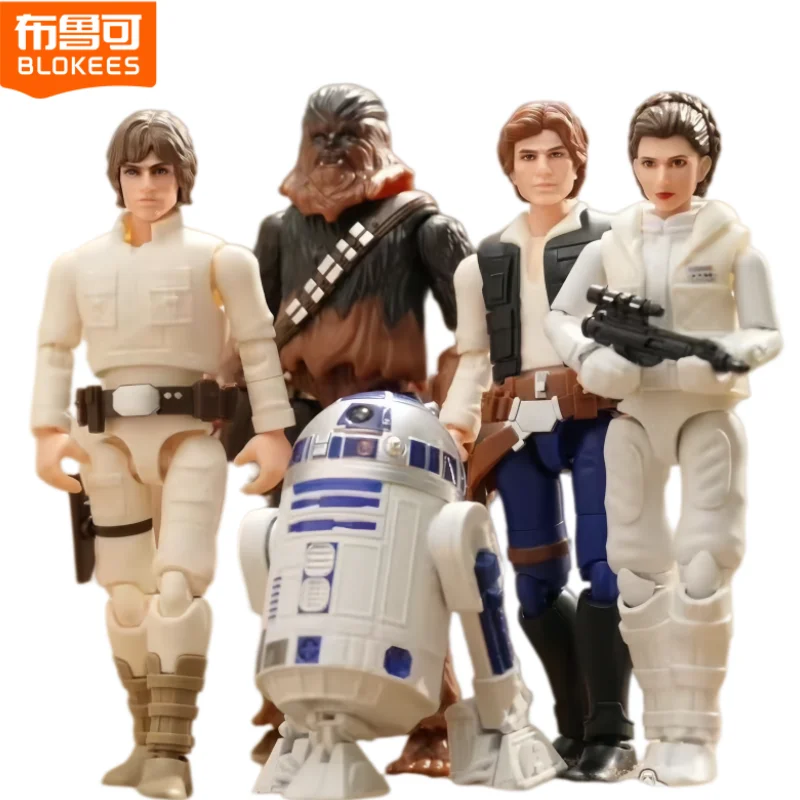 

New Blokees Star Wars Blind Box Galaxy Version 02 Darth Vader Luke R2d2 Action Figure Assembled Poseable Model Kits Gift Toys