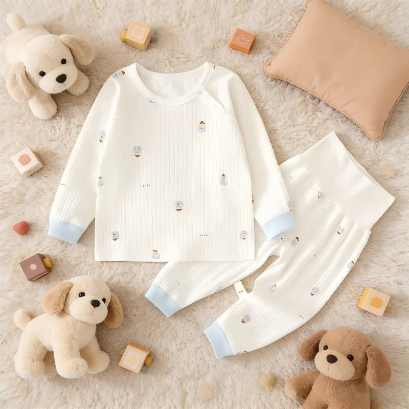 

Комплект детских комбинезонов из чистого хлопка: дышащий, всесезонный, мягкий и удобный для дома и ползания, подходит для младенцев и малышей