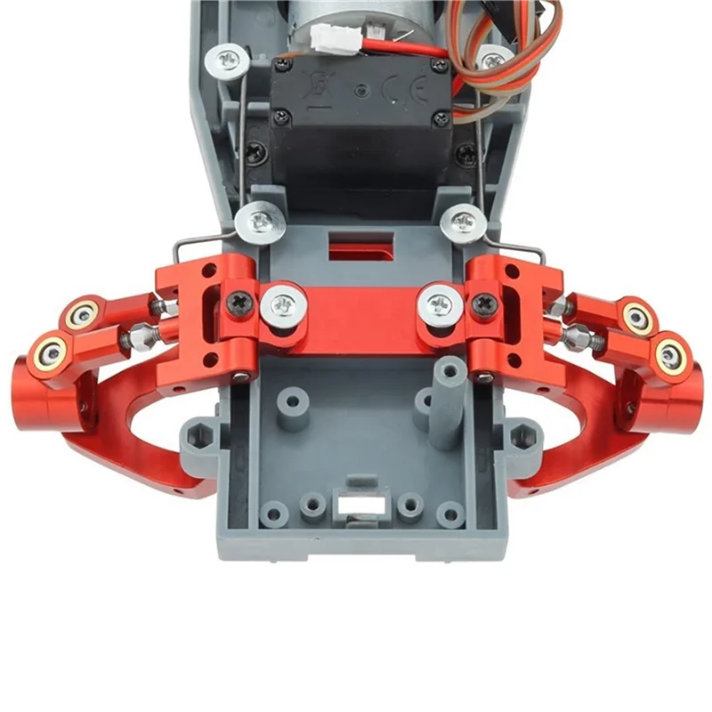 ABXE-6X Copa de dirección de metal Brazo oscilante superior inferior Asiento Bloque de giro deslizante de dirección para piezas de actualización de coche WPL D12 1/10 RC, 1
