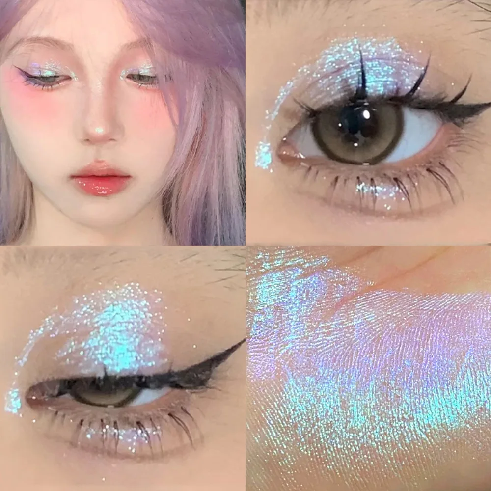 Quick-dry Liquid Eye Shadow Waterproof Long Lasting Glitter Color Shift Eyeshadow Shine Liquid Eye Makeup Multichrome Eyeshadow