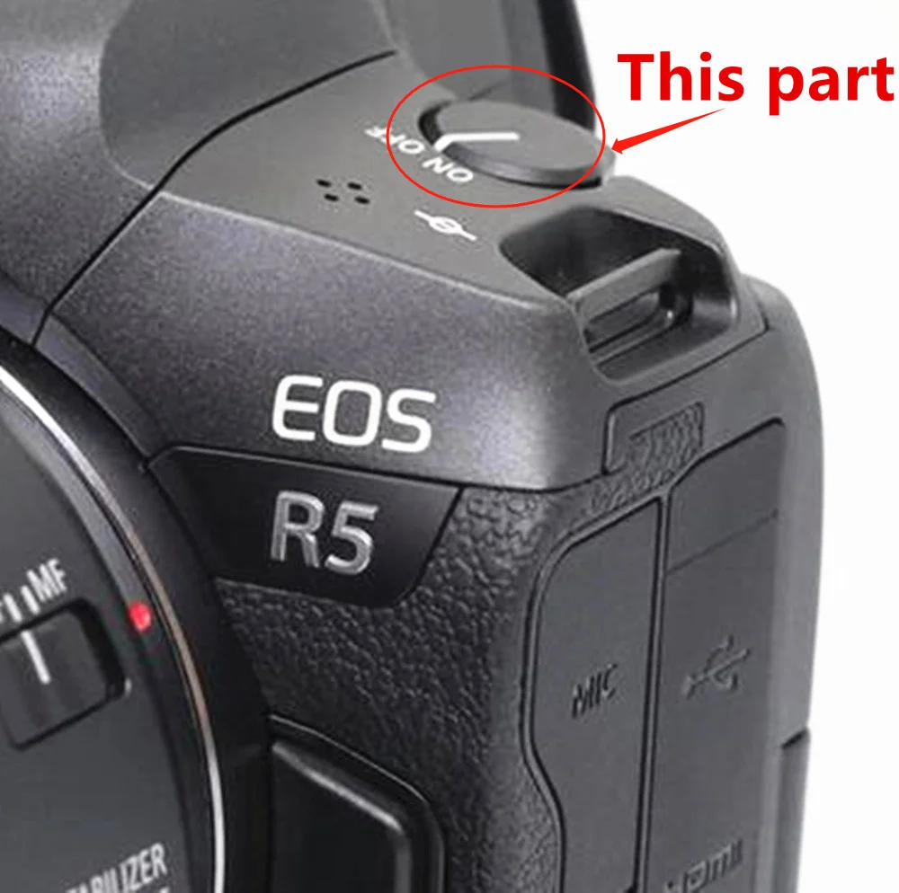 Copy NEW For Canon R5 Power Switch Button Top Cover ON OFF OF/OFF ON-OFF Toggle Lever Rod EOSR5 Camera Replacement Spare Part