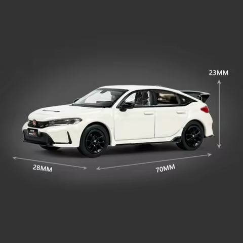 PAUDI Model 1/64 CIVIC Type R FL5 2023 alloy car model Collectibles static finished ornaments Adult Gift Hobby &amp; Toys