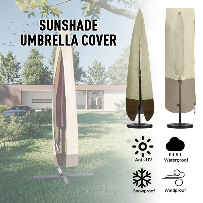 600D Parasol Umbrella Cover Waterproof Oxford  Outdoor Banana Umbrella Cover Shade Garden Patio Waterproor Sunshade Cover