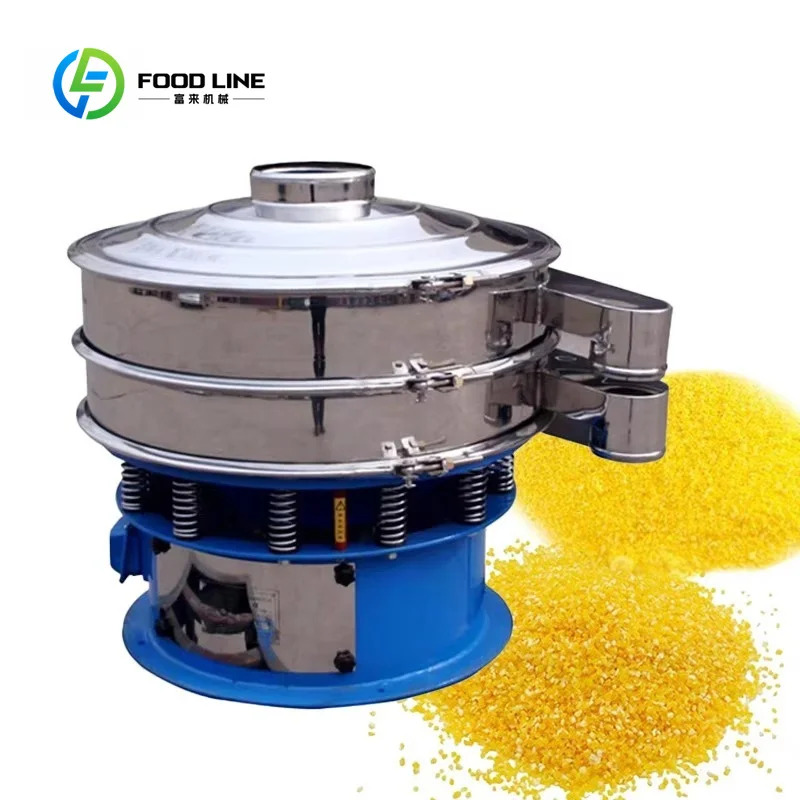 Customized rotary vibratory sieve industrial screener for grain and various food powder classification processing plant