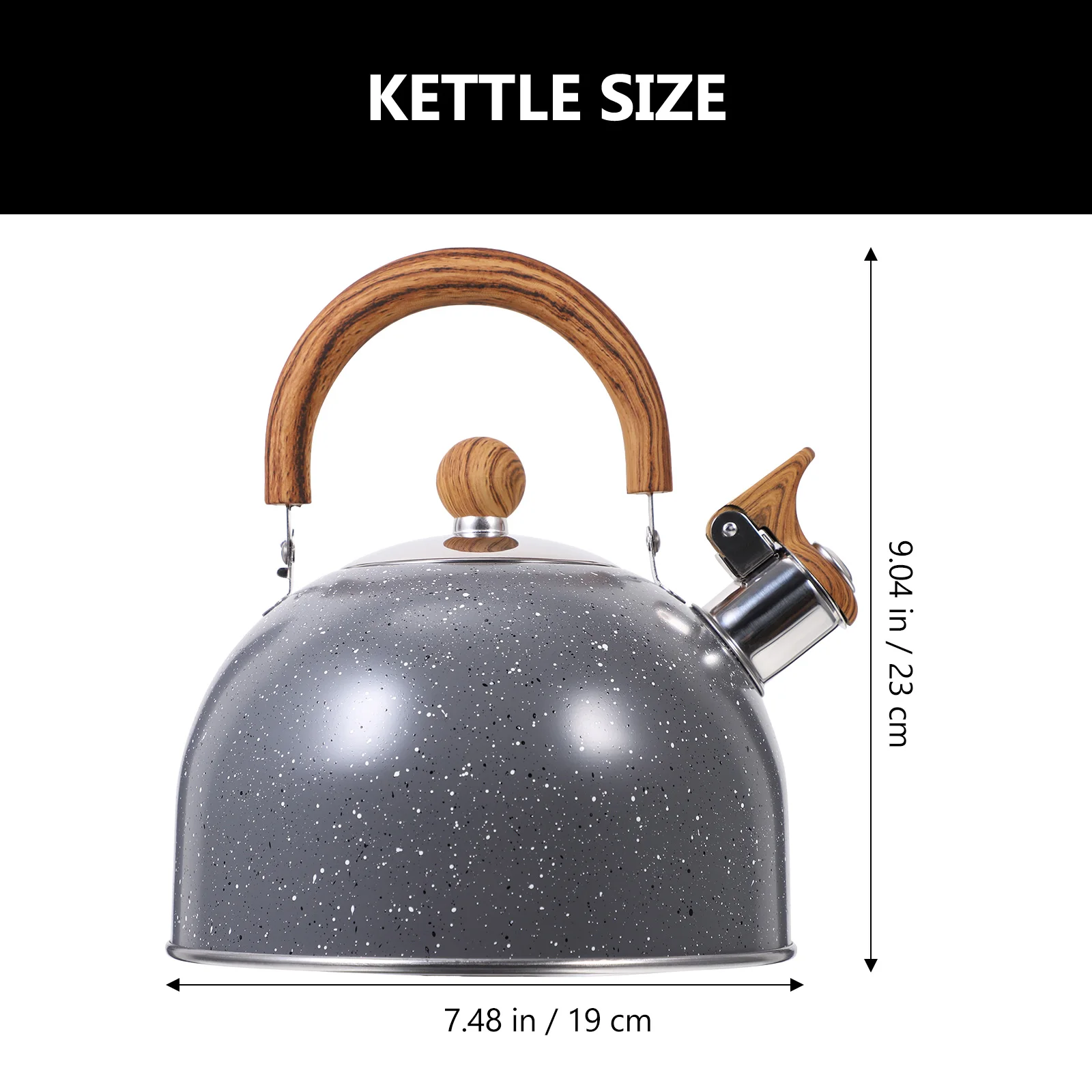

Stainless Steel Whistling Kettle High Temp Resistance Large Caliber Spout Induction Cooker Suitable Home Tea Kettle Water Heater