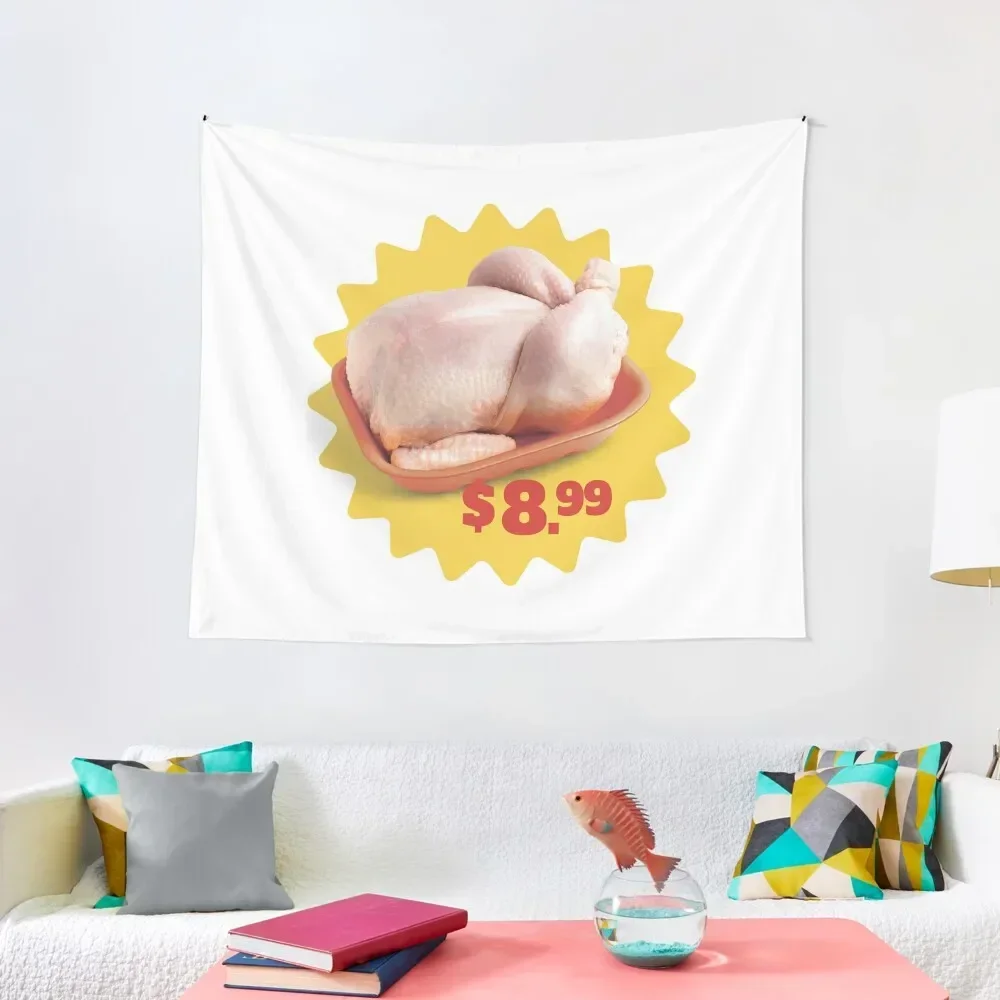 Chicken Supermarket Ads Tapestry Room Decorating Aesthetic Wallpaper Bedroom Tapestry